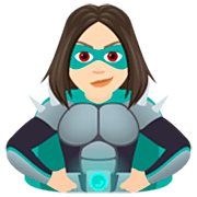 🦹🏻‍♀️ Emoji Supervilã: Pele Clara na JoyPixels 7.0.