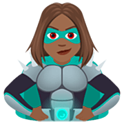 Supervilã: Pele Morena Escura JoyPixels 7.0.