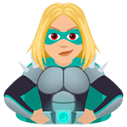 🦹🏼‍♀️ Emoji Supervilã: Pele Morena Clara na JoyPixels 7.0.