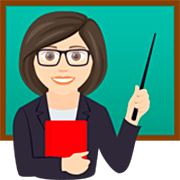 Emoji 👩🏻‍🏫 Professoressa: Carnagione Chiara su JoyPixels 7.0.