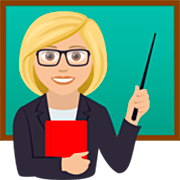 Emoji 👩🏼‍🏫 Professoressa: Carnagione Abbastanza Chiara su JoyPixels 7.0.