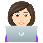 👩🏻‍💻 Emoji IT-Expertin: helle Hautfarbe JoyPixels 7.0.
