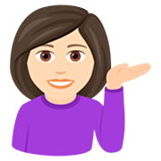 💁🏻‍♀️ Emoji Mulher Com A Palma Virada Para Cima: Pele Clara na JoyPixels 7.0.