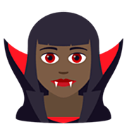 Émoji 🧛🏿‍♀️ Vampire Femme : Peau Foncée sur JoyPixels 7.0.