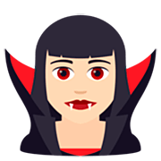 🧛🏻‍♀️ Emoji Vampiresa: Tono De Piel Claro en JoyPixels 7.0.