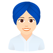 👳🏻‍♀️ Emoji Frau mit Turban: helle Hautfarbe JoyPixels 7.0.
