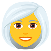 Émoji 👩‍🦳 Femme : Cheveux Blancs sur JoyPixels 7.0.