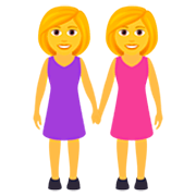 👭 Emoji Duas Mulheres De Mãos Dadas na JoyPixels 7.0.