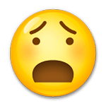 😧 Emoji Rosto Angustiado na LG G3.