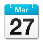 Emoji 📅 Calendario su LG G3.