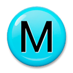 Ⓜ️ Emoji Buchstabe „M“ in Kreis LG G3.