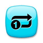 Emoji 🔂 Pulsante Di Ripetizione Della Riproduzione Di Una Traccia su LG G3.