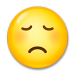 😞 Emoji Cara Decepcionada en LG G3.