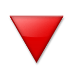 Emoji 🔻 Triangolo Rosso Con Punta Verso Il Basso su LG G3.