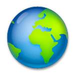 Émoji 🌍 Globe Tourné Sur L’Afrique Et L’Europe sur LG G3.