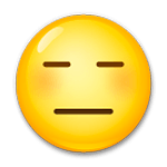 Emoji 😑 Faccina Inespressiva su LG G3.