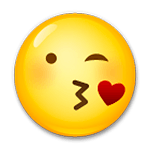 Emoji 😘 Faccina Che Manda Un Bacio su LG G3.
