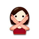 🙅 Emoji Persona Haciendo El Gesto De «no» en LG G3.