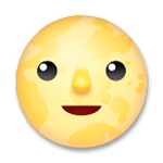 🌝 Emoji Luna Llena Con Cara en LG G3.