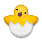 🐣 Emoji Pollito Rompiendo El Cascarón en LG G3.
