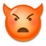 👿 Emoji Cara Enfadada Con Cuernos en LG G3.