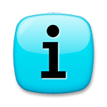 ℹ️ Emoji Buchstabe „i“ in blauem Quadrat LG G3.