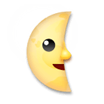 🌜 Emoji Luna De Cuarto Menguante Con Cara en LG G3.