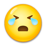 Émoji 😭 Visage Qui Pleure à Chaudes Larmes sur LG G3.