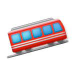 🚞 Emoji Estrada De Ferro Na Montanha na LG G3.