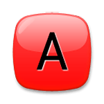 🅰️ Emoji Großbuchstabe A in rotem Quadrat LG G3.