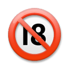 Emoji 🔞 Simbolo Di Divieto Ai Minorenni su LG G3.