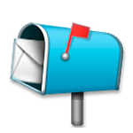 📬 Emoji offener Briefkasten mit Post LG G3.