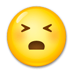Emoji 😣 Faccina Perseverante su LG G3.