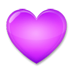 Émoji 💜 Cœur Violet sur LG G3.