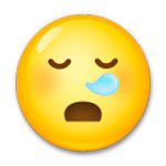 Emoji 😪 Faccina Assonnata su LG G3.