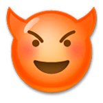 Emoji 😈 Faccina Con Sorriso E Corna su LG G3.