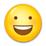 Emoji 😃 Faccina Con Un Gran Sorriso E Occhi Spalancati su LG G3.