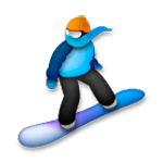 🏂 Emoji Practicante De Snowboard en LG G3.