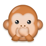 🙊 Emoji Mono Con La Boca Tapada en LG G3.