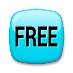 🆓 Emoji Wort „Free“ in blauem Quadrat LG G3.