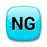 🆖 Emoji Großbuchstaben NG in blauem Quadrat LG G3.