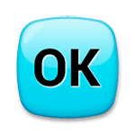 🆗 Emoji Großbuchstaben OK in blauem Quadrat LG G3.
