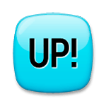 🆙 Emoji Schriftzug „UP!“ im blauen Quadrat LG G3.