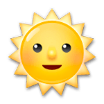 Émoji 🌞 Soleil Avec Visage sur LG G3.