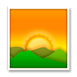 🌄 Emoji Aurora Sobre Montanhas na LG G3.