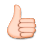 Emoji 👍 Pollice In Su su LG G3.