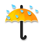Émoji ☔ Parapluie Avec Gouttes De Pluie sur LG G3.