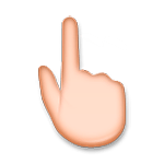 👆 Emoji nach oben weisender Zeigefinger von hinten LG G3.