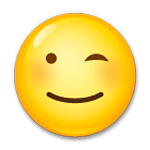 😉 Emoji Rosto Com Olho Piscando na LG G3.