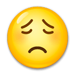 😟 Emoji Cara Preocupada en LG G3.
